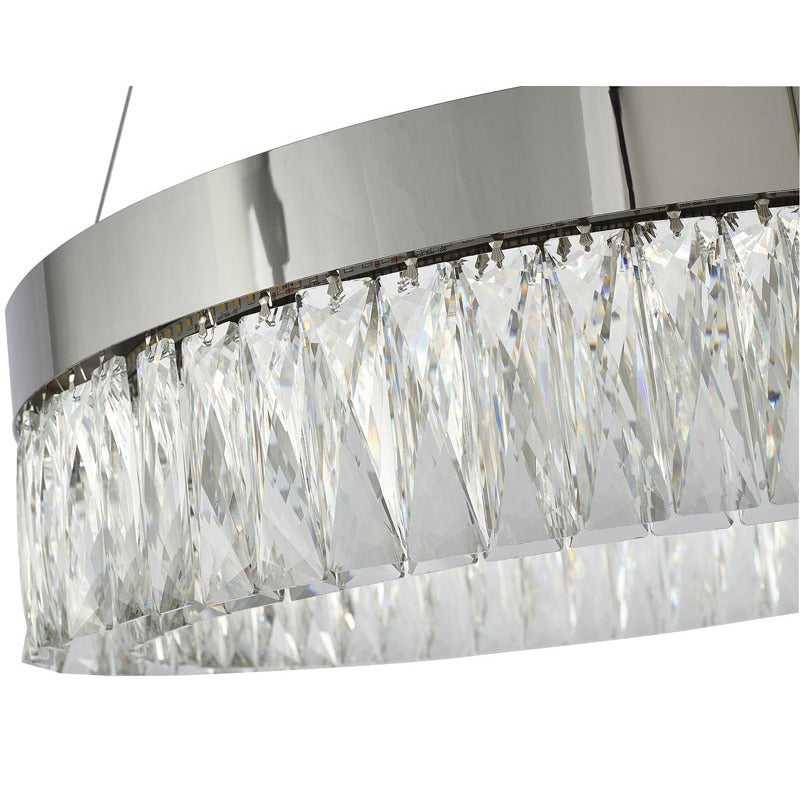 LED Chandelier with Hanging Crystals