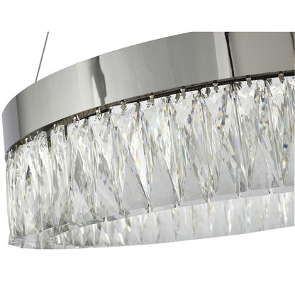 LED Chandelier with Hanging Crystals
