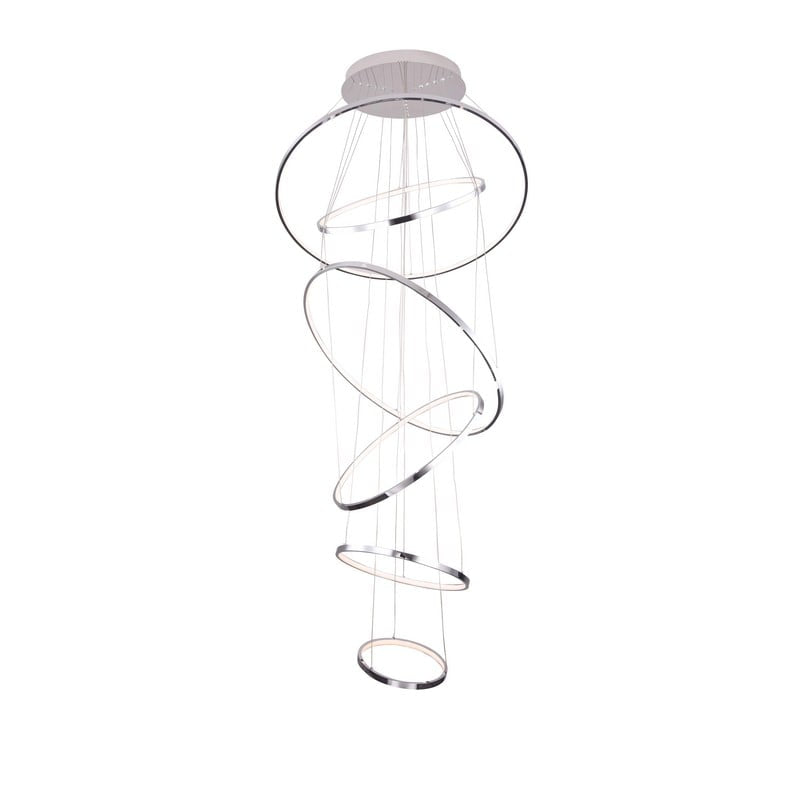 Six LED Halo Ring Chandelier