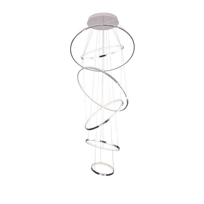 Six LED Halo Ring Chandelier