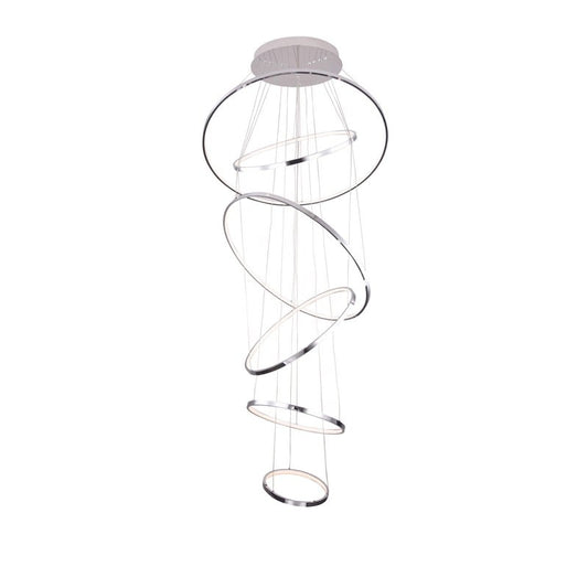 Six LED Halo Ring Chandelier
