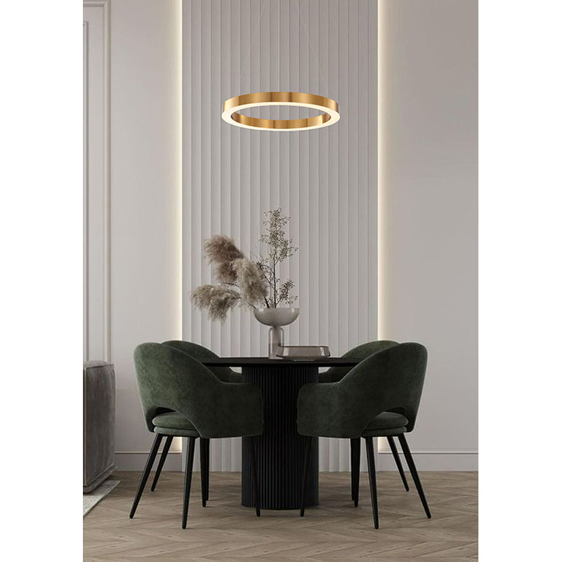 Single Gold Halo LED Chandelier