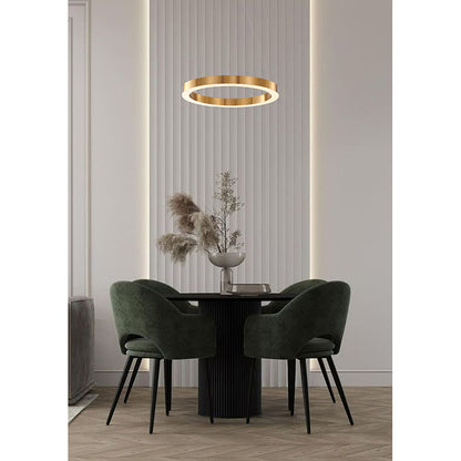 Single Gold Halo LED Chandelier