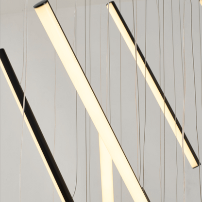 Satin Black LED Chandelier