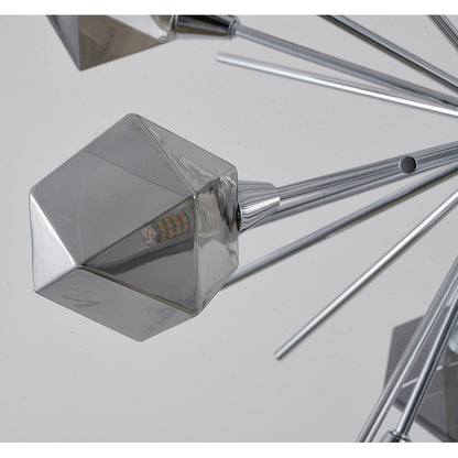 Elegant Iron Frame with Smoke Glass Shades & Adjustable Hanging Rods