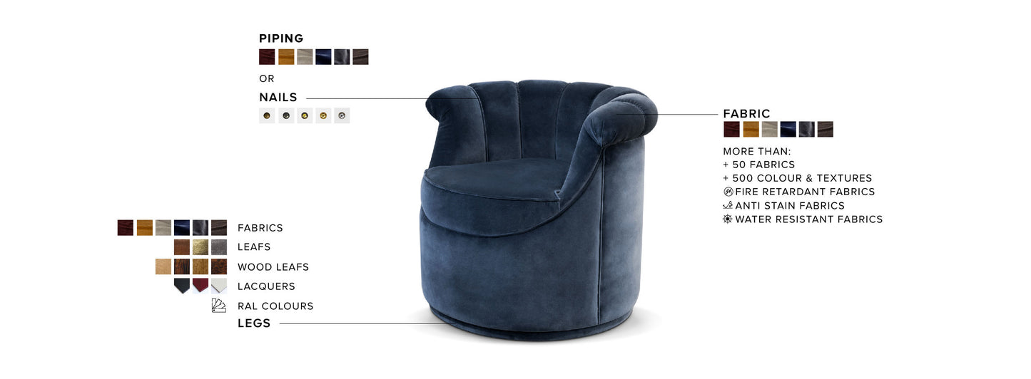 Hera Swivel Armchair