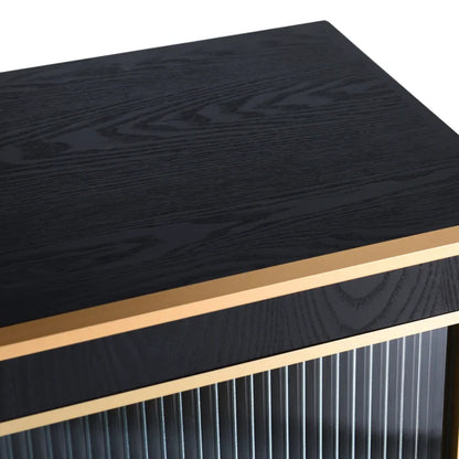 Ebony and Gold Wooden Cabinet