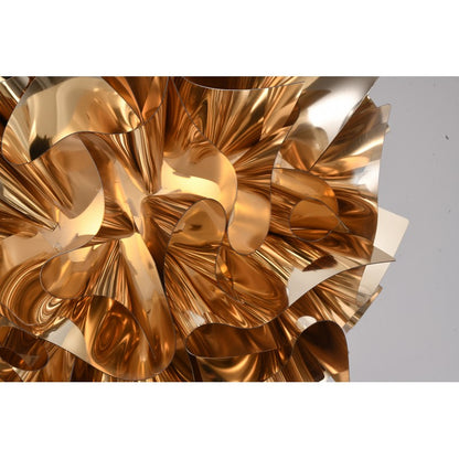 Shiny Gold Acrylic Chandelier