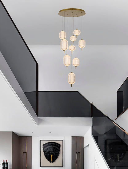 Flushed Brass Dimmable LED Chandelier