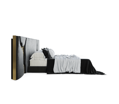 Lapiaz Black Bed & Headboard