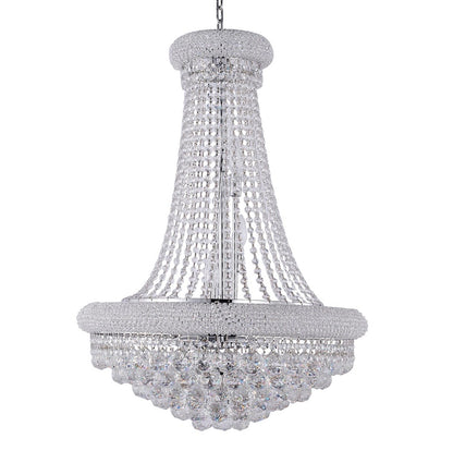 Elegant Chrome Chandelier with Crystal Accents