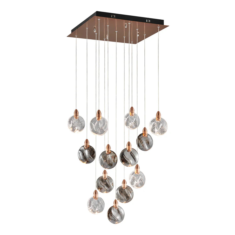 Lustre Square Bronze Chandelier