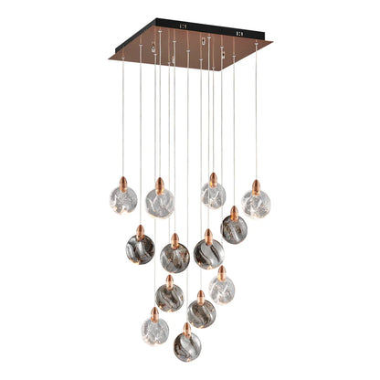 Lustre Square Bronze Chandelier