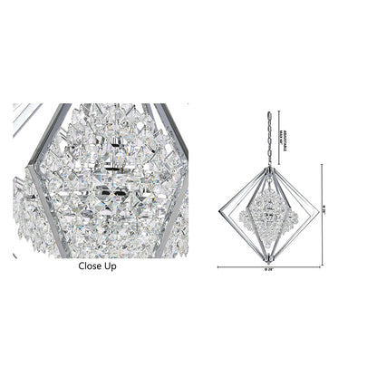 Clear Crystal Bush Chandelier With A Diamond