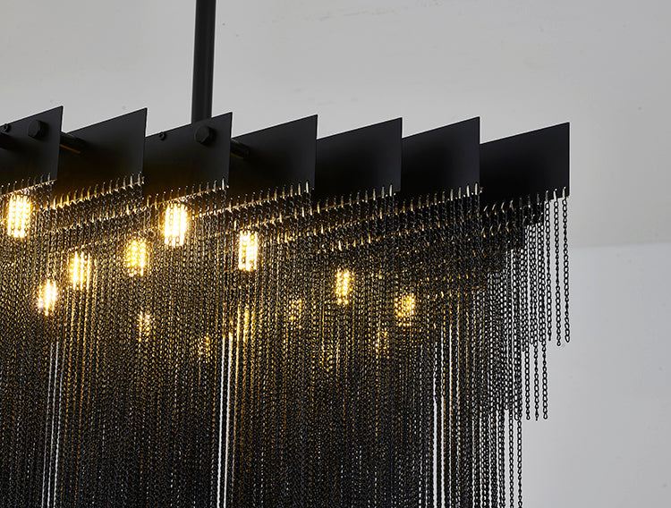Satin Black Prism Chandelier