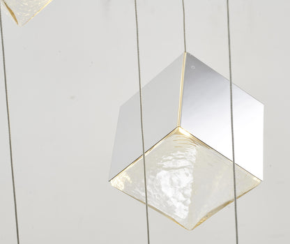 Round Satin Black Frame Chandelier