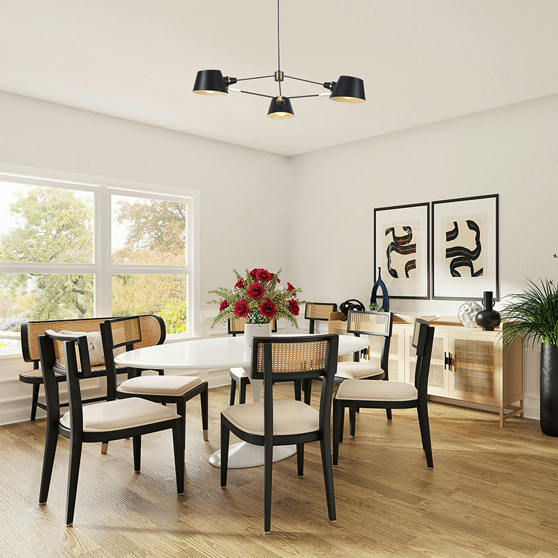 Metal Frame with Gold Accents Ceiling Light