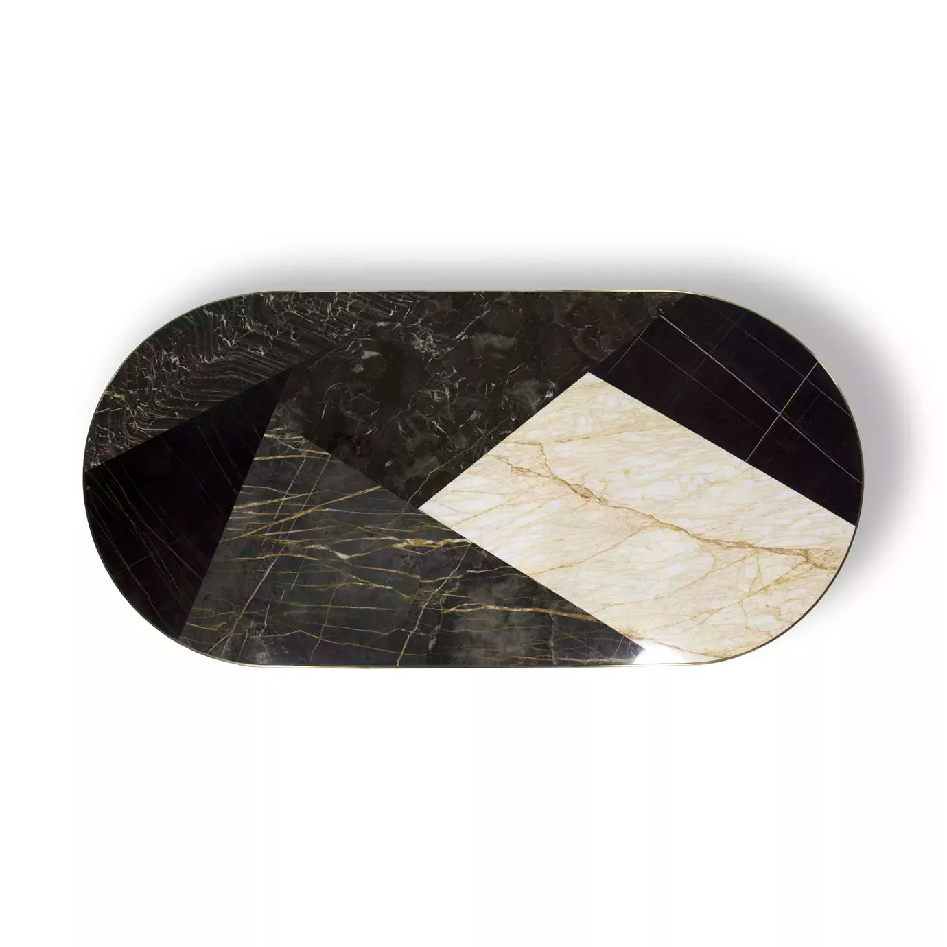 Decodiva Golden & Spider Marble Dining Table