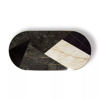 Decodiva Golden & Spider Marble Dining Table