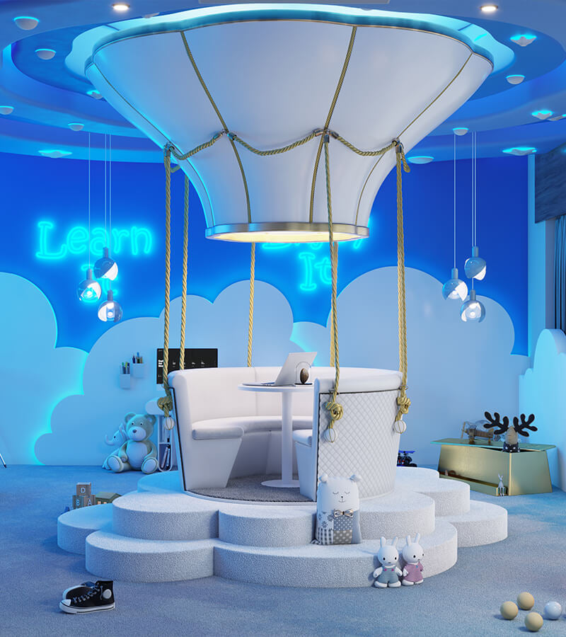 Periwinkle Suspension Lamp