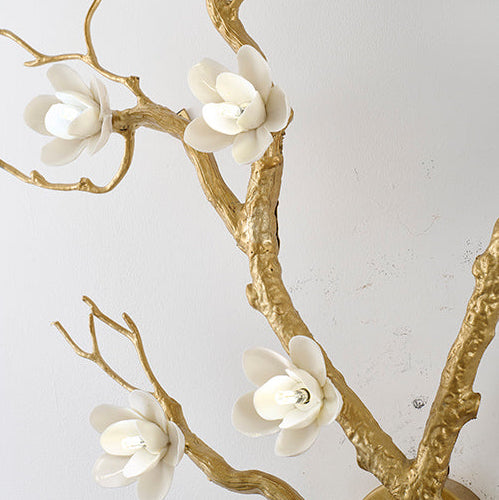 Brass Aluminum Wall Sconce With White Ceramic Shades