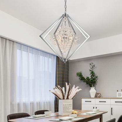 Clear Crystal Bush Chandelier With A Diamond