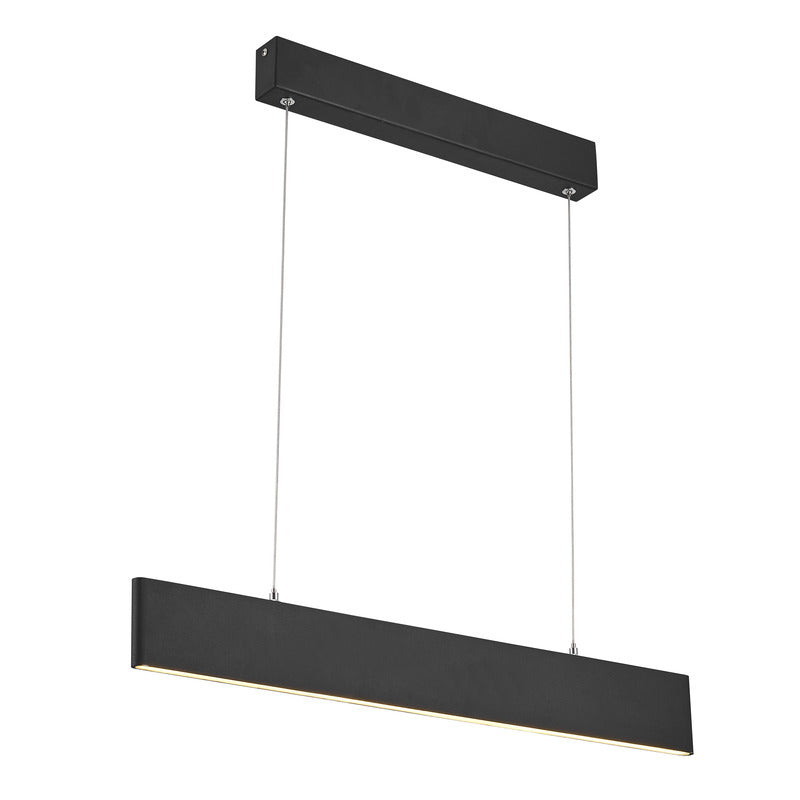 Matte Black Linear LED Chandelier