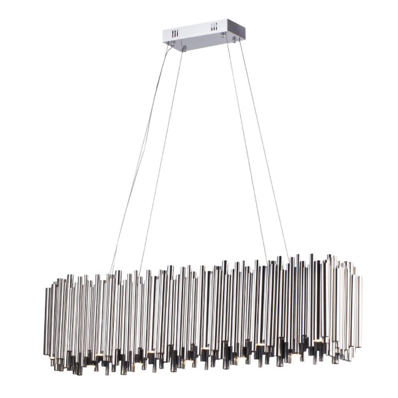 Chrome Rectangular Frame LED Chandelier