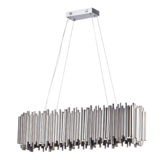 Chrome Rectangular Frame LED Chandelier