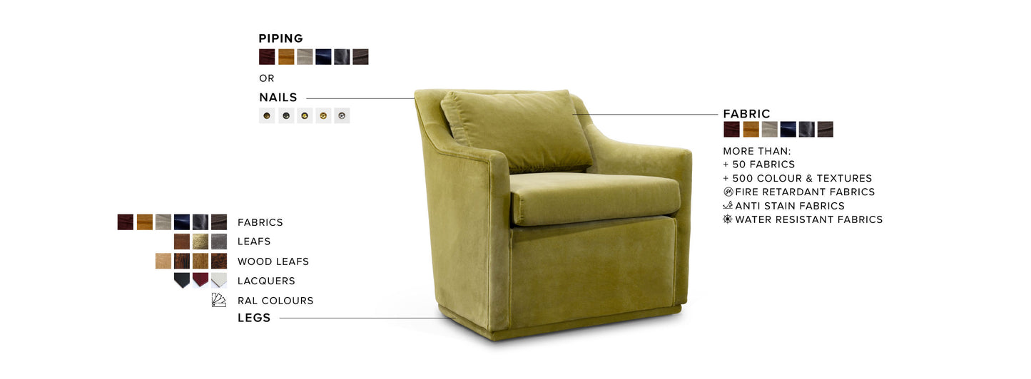 Como Swivel Armchair