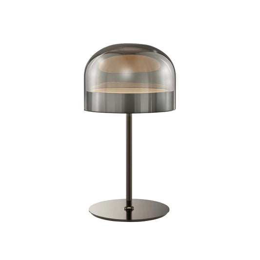 Iron And Smoky Glass Table Lamp
