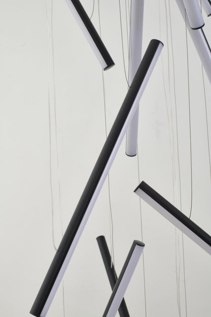 Satin Black LED Chandelier