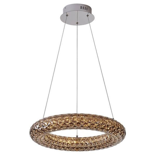 Smoke Acrylic Halo Ring Chandelier