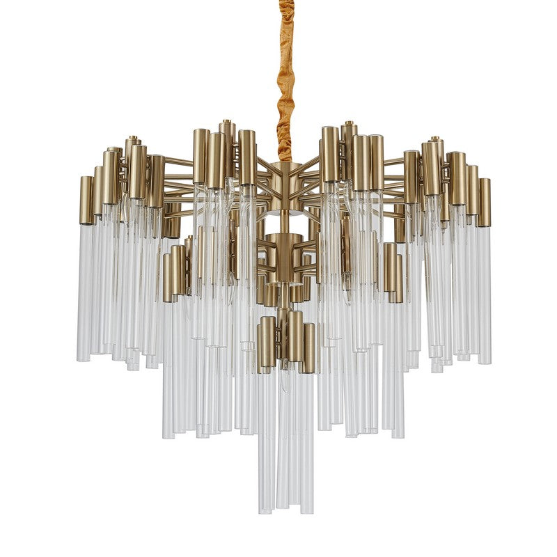 Transitional LED Light Gold Chandelier