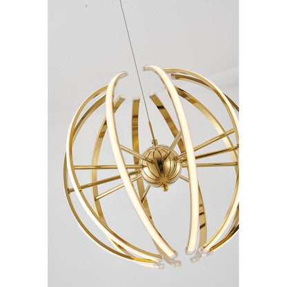Gold LED Chandelier with Acrylic Diffusers