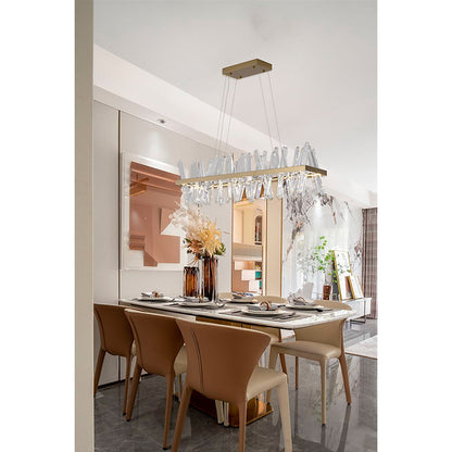 Gold LED Crystal Chandelier