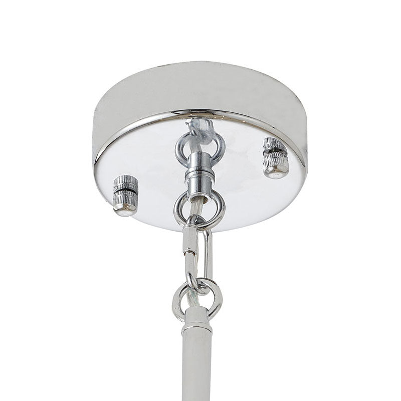 Two Tier Chrome Chandelier With Clear Crystal Rods