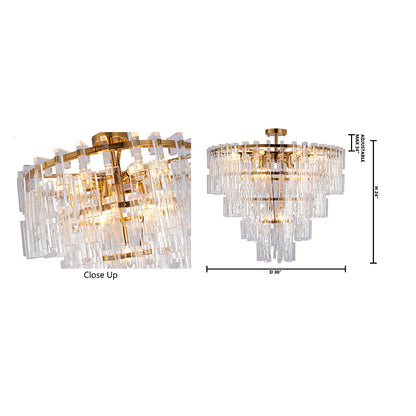 Antique Bronze Metal Frame Chandelier