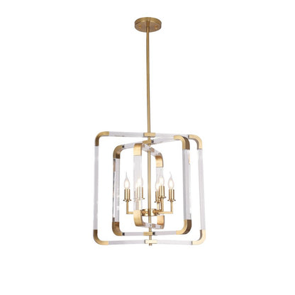 Metal Frame Chandelier