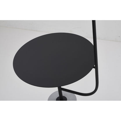 Matte Black Floor Lamp with Concrete Base