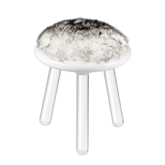 Illusion White Bear Stool