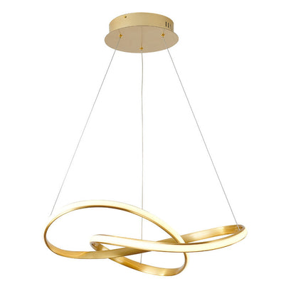 Black LED Chandelier – Modern Aluminum Ring Pendant Light