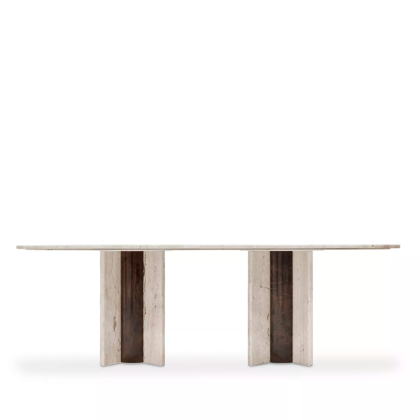 Paris Travertine Marble Oval Dining Table