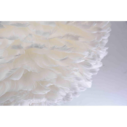 White Goose Feather Ball Ceiling Fixture