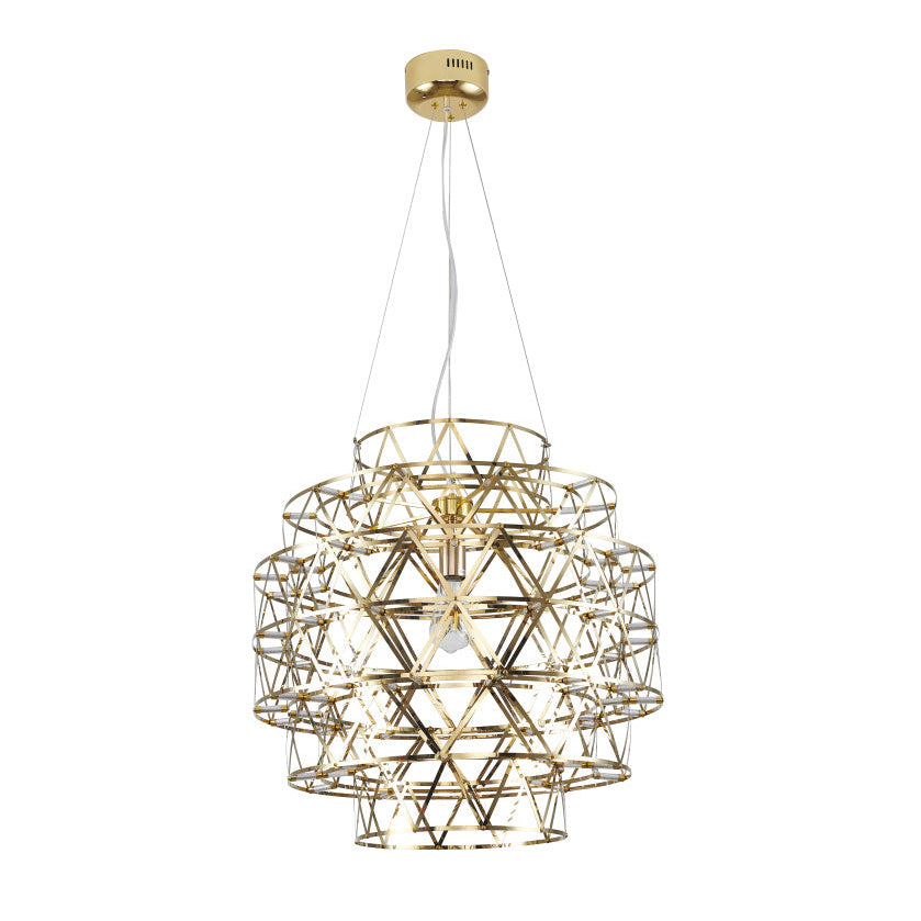 5 Tier 85-Light Dimmable Chrome Stainless Steel LED Chandelier