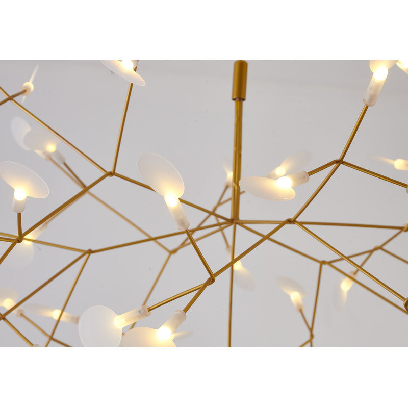 LED Petal Chandelier With Frosted Acrylic Diffusers