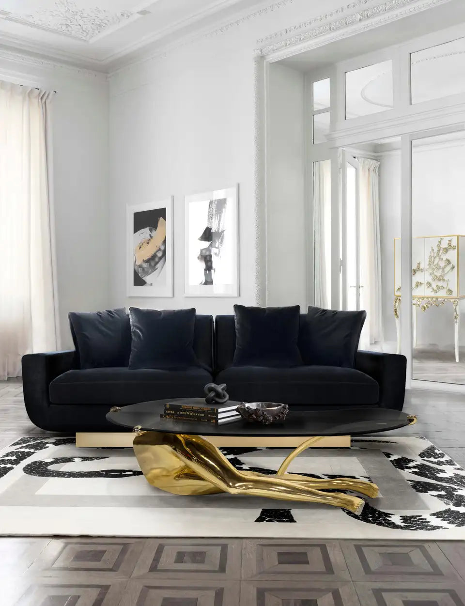 Tabu Gold Leaf Coffee Table