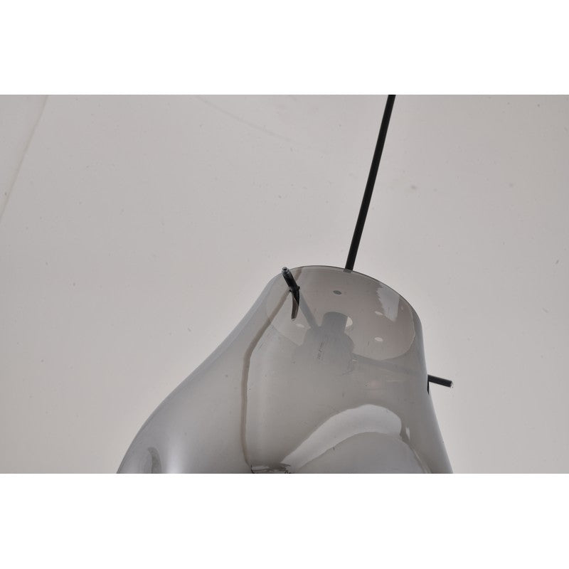 Dented Amber Jar Glass Pendant Light