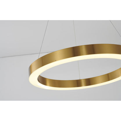 Single Gold Halo LED Chandelier