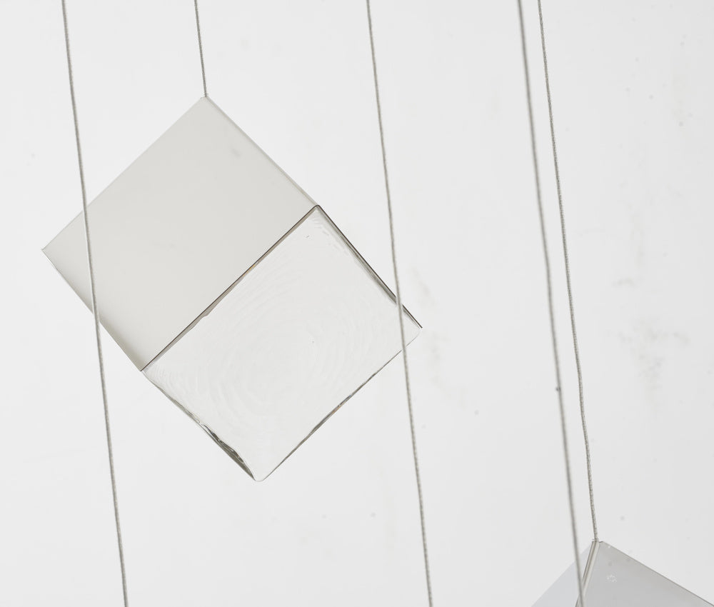 Round Satin Black Frame Chandelier